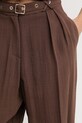 Simona Corsellini spodnie wide leg damskie z wiskozy brązowy P26CPPA00601