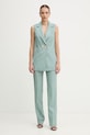 Simona Corsellini spodnie P26CPPA01801 turkusowy SS26