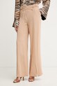 Simona Corsellini spodnie damskie z wiskozy beżowy P26CPPA00201