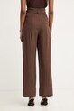 Odzież Simona Corsellini spodnie damskie z wiskozą P26CPPA00401 brązowy
