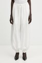 Rotate spodnie parachute damskie z wiskozą biały 115666400