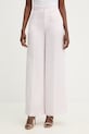 Παντελόνι με προσθήκη λινού Twinset ψηλή ροζ 261TP2454