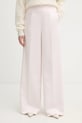 Twinset spodnie tkanina różowy 261TP2417