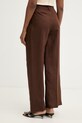 Oblečenie Twinset oblekové nohavice dámske s ľanom 261AP2324 hnedá