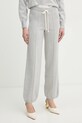 Twinset spodnie dresowe dzianina szary 261LL3MCC
