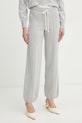Twinset spodnie dresowe dzianina szary 261LL3MCC