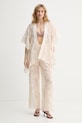 Twinset παντελόνι γυναικείο με lyocell 261LB2UCC μπεζ SS26