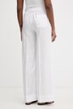 Ρούχα Twinset παντελόνι γυναικείο λινό 261TT2302 λευκό