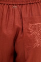 Twinset spodnie damskie lniane pomarańczowy 261TT2302