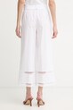 Oblačila Twinset hlače ženske z bombažem 261TT2252 bela
