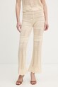Twinset spodnie bawełniane bawełna beżowy 261TT3262