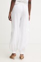 Oblečenie Twinset nohavice dámske ľanové 261TT2121 biela