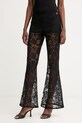 Twinset pantaloni da donna in pizzo nero 261AQ2042
