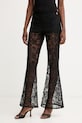 Twinset pantaloni da donna in pizzo nero 261AQ2042