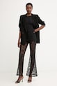 Twinset pantaloni da donna in pizzo 261AQ2042 nero SS26