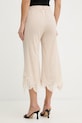 Odzież Twinset spodnie damskie bawełniane 261LM2DBB beżowy