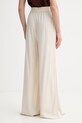 Odzież Gestuz spodnie damskie z dodatkiem lnu 10911047 beżowy