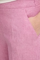Luisa Spagnoli spodnie damskie lniane Ammenda różowy 543245