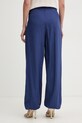 Odzież Fracomina spodnie palazzo damskie z dodatkiem lnu FS26SV3009W62201 granatowy