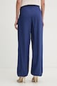 Odzież Fracomina spodnie palazzo damskie z dodatkiem lnu FS26SV3009W62201 granatowy