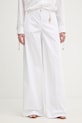 Fracomina spodnie damskie z bawełny biały FS26SV3011W40101