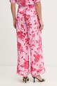 Odzież Fracomina spodnie damskie z dodatkiem lnu FS26SV3014W622K9 różowy