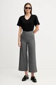 United Colors of Benetton spodnie z domieszką wełny 44T0DF0B3 szary SS26