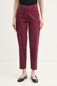 United Colors of Benetton hlače za žene od pamuka s elastanom bordo 4CDRDF0AV