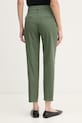 Oblačila United Colors of Benetton hlače ženske bombažne z elastanom 4CDRDF0AV zelena