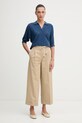 United Colors of Benetton hlače carrot za žene s pamukom 4RKGDF0BA bež SS26