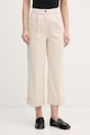 United Colors of Benetton Παντελόνια γυναικεία βαμβακερά μπεζ 4WNXDF0BC