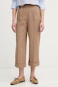 United Colors of Benetton Παντελόνια γυναικεία βαμβακερά μπεζ 4WNXDF0BC