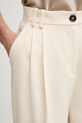 Pinko kalhoty dámské s viskózou béžová 106918.A2W6