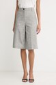 Pinko bermudy dámske s prímesou ľanu sivá 106920.A3AS