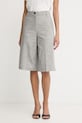 Pinko bermudy dámske s prímesou ľanu sivá 106920.A3AS
