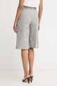 Oblečenie Pinko bermudy dámske s prímesou ľanu 106920.A3AS sivá
