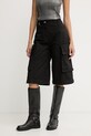 Pinko bermudy damskie bawełniane czarny 106820.A3AW