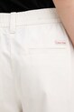 Calvin Klein Jeans hlače za žene s pamukom bež LV047F623G