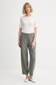 Marc O'Polo spodnie z domieszką lnu 5000013124 szary SS26