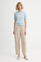 Marc O'Polo spodnie z domieszką lnu 5000013125 beżowy SS26
