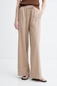 Marc O'Polo pantaloni wide leg da donna con misto lino beige 5000013133
