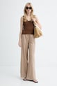 Marc O'Polo pantaloni wide leg da donna con misto lino 5000013133 beige SS26