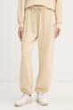 Tommy Hilfiger spodnie dresowe damskie z bawełną beżowy WW0WW49706