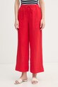 Tommy Hilfiger Παντελόνι Γυναικείο Λινό κόκκινο WW0WW48970