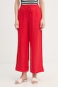 Tommy Hilfiger Παντελόνι Γυναικείο Λινό κόκκινο WW0WW48970