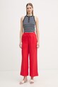 Tommy Hilfiger Παντελόνι Γυναικείο Λινό WW0WW48970 κόκκινο SS26