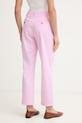 Îmbrăcăminte Tommy Hilfiger pantaloni pentru femei, cu bumbac WW0WW49647 roz