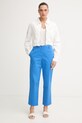 Tommy Hilfiger pantaloni pentru femei, cu bumbac WW0WW49647 albastru SS26