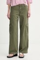 Levi's Cargo hlače ženske bombažne SUPERLOW LOOSE CARGO ND zelena 005FX.0000