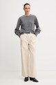 AllSaints spodnie CONWAY W066TE beżowy SS26
